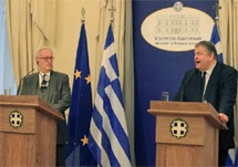Vizepräsident der Regierung Venizelos trifft sich mit dem S&P Fraktionschef Swoboda