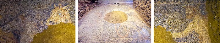 Jahrtausendealtes Farbmosaik in der Grabanlage bei Amphipolis entdeckt
