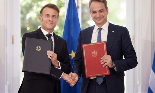 Erklärung von Premierminister Kyriakos Mitsotakis im Rahmen seines Treffens mit dem Präsidenten der Französischen Republik, Emmanuel Macron, sowie der Unterzeichnung von Abkommen zwischen Griechenland und Frankreich im Maximos-Palast